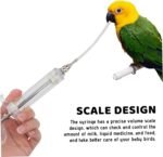 2Pcs Baby Bird Feeding Syringe, 50ml Plastic Bird Feeding Syringe with Curved Tubes Used for Pet Sick Parrot Feed Milk or Medicine - Image 5