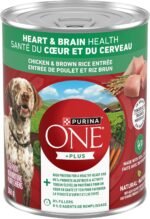 Purina ONE +Plus Wet Dog Food, Heart & Brain Health Chicken & Brown Rice Entrée - 368 g Can (12 Pack) - Image 3