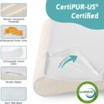 Orthopedic Dog Bed for Extra Large Dogs up to 140 lbs - Removable Washable Cover with Waterproof Lining, Cotton-Polyester Blend Boat-Shaped Lounger Mattress, XL(51x36x8in), Beige - Image 6