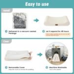 Orthopedic Dog Bed for Extra Large Dogs up to 140 lbs - Removable Washable Cover with Waterproof Lining, Cotton-Polyester Blend Boat-Shaped Lounger Mattress, XL(51x36x8in), Beige - Image 8