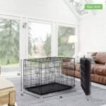 BestPet Large Dog Crate Dog Cage Dog Kennel Metal Wire Double-Door Folding Pet Animal Pet Cage with Plastic Tray and Handle (48") - Image 7