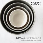 COOK WITH COLOR Prep Bowls - 8 Piece Nesting Plastic Meal Prep Bowl Set with Lids - Small Bowls Food Containers in Multiple Sizes (Grey Ombre) - Image 6