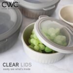 COOK WITH COLOR Prep Bowls - 8 Piece Nesting Plastic Meal Prep Bowl Set with Lids - Small Bowls Food Containers in Multiple Sizes (Grey Ombre) - Image 7