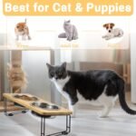 Elevated Cat Bowls, Cat Bowls Stand for Food and Water, 15°Tilted Raised 2 Stainless Steel Cat Food Bowl for Indoor Cats and Puppy - Image 6