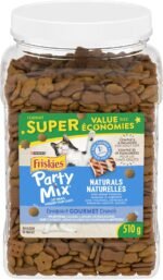 Friskies Party Mix Cat Treats, Naturals Gourmet Crunch with Real Chicken - 510 g Cannister (3 Pack) - Image 3