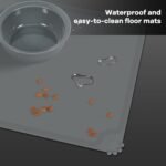 Upgraded Adjustable Height Cat Food Bowls Stand Ceramic Dog Bowls and Slow Feeder Cat Bowl, 15°Tilted Stand Anti Vomiting Raised for Small and Medium Sized Cats Dogs (Grey) - Image 7