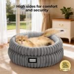 BALANCE Cat Bed Kitten Bed, Washable Round Cat Beds for Indoor Cats, Super Soft Plush Faux Fur Pet Bed for Puppy and Kitten with Anti-Slip Bottom - Image 3