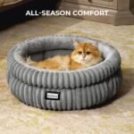 BALANCE Cat Bed Kitten Bed, Washable Round Cat Beds for Indoor Cats, Super Soft Plush Faux Fur Pet Bed for Puppy and Kitten with Anti-Slip Bottom - Image 5