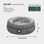 BALANCE Cat Bed Kitten Bed, Washable Round Cat Beds for Indoor Cats, Super Soft Plush Faux Fur Pet Bed for Puppy and Kitten with Anti-Slip Bottom - Image 6