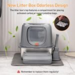 Citylife Stainless Steel Litter Box with Lid Extra Large Enclosed Litter Box with Removable Lid, Cat Litter Mat & Litter Scoop Leak-Proof, Odor-Resistant, Easy Cleaning - Image 7