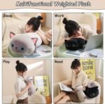 SQEQE Weighted Black Cat Plush, Weighted Stuffed Animal for Anxiety, Cute Black Cat Plushies Toy Gift for Kids(13.8 Inch/1.6 Lbs) - Image 6