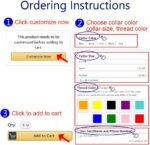 Personalized Dog Collar, Custom Embroidered Pet Name and Phone Number 4 Adjustable Sizes X-Small Small Medium Large Quick Release Buckle and D-Ring - Image 8