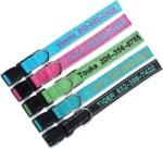 Personalized Dog Collar, Custom Embroidered Pet Name and Phone Number 4 Adjustable Sizes X-Small Small Medium Large Quick Release Buckle and D-Ring - Image 9