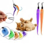 11 PCS Cat Feather Toy Retractable Cat Toys Wand with 2 Wands & 9 Assorted Teaser Refills Interactive Feather Teaser Wand Toy with Bell for Kitten Cat Catcher Having Fun Exercise Playing - Image 4