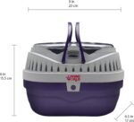Living World 60887 Pet Carrier, Purple/Grey, Small - Image 3
