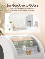 MeoWant Self-Cleaning Cat Litter Box, Advanced Safety System Automatic Cat Litter Box Perfect for Multi Cats, Extra Large/Odor Control/APP Control Smart Cat Litter Box with Mat & Liner, Yellow - Image 6