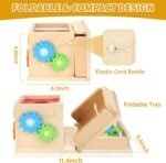 Kizfarm Educational Montessori Toys for 1 2 Year Old, Include Object Permanence Box, Magnetic Worm Game, Carrot Harvest Toy, Coin Drop Toy, Developmental Montessori Toys for Babies - Image 6