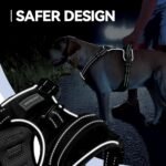 VIVAGLORY Dog Harness Easewalk No Pull Dog Harness with Handle Front Clip & Back Clip for Training Walking Lifting, No Pull Adjustable Easy On Padded Comfortable for Pet, XS, Black - Patterned - Image 5