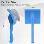 2PCS Slicker Brush for Dogs & Pet Comb,Professional Dog Grooming Brush (Goldendoodles,Poodles,Labradoodles) with Extra Long Pins to Effectively Remove Tangles, Knots and Mats (Blue) - Image 7