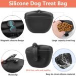 Dog Training Kit - Treat Pouch, Pet Training Fanny Pack, 2 Puppy Training Clickers, Ultrasonic Silent Whistle, 2-in-1 Whistle Clicker, Clicker Training Guide Booklet, Dog Poop Bag (Black) - Image 4