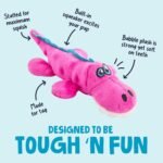 goDog 70946-98997-024 Gators Just for Me Plush Squeaker Dog Toy, Mini, 1 Count, Pink - Small (437398) - Image 3
