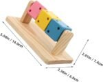 1 Pcs Natural Birch Wood Hamster Chew Cube & Gnawing Platform for Dental Care, Small Animal Enrichment Toy for Chinchilla, Rabbit, Gerbil, Mouse - Stackable Wooden Chewing Toy - Image 6