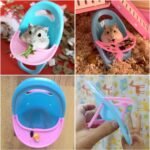 4 Pack Hamster Booster Seat Feeding Seat with Tray Guinea Pig Dining Chair Table Tray for Hamster Cage Small Animal Pet Habitat Decor Mice Rat Rodents Hamsters Gerbils - Image 3