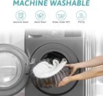 Cat Bed with Hooded Blanket, Round Fluffy Anti-Anxiety Pet Bed for Cats/Toy Breed Dogs, Cozy Donut Cuddler with Machine Washable Faux Fur & Anti-Slip Bottom(20"×20"×6",Grey) - Image 8