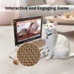 Cat Scratcher Laptop Computer with Fluffy 'Mouse' Interactive Toys, Paw Over Social Media & Catch up on The Mews, Kitten Toys & Cat Scratch Pads - Image 5