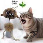 Cat Toys for Indoor Toys,Rainbow Cat Wand Toys,Feather Flips Plush Ball Cat Toys,Interactive Feather Toy for Teaser Play and Chase Exercise with Kitten 3 Pack (Design) - Image 7