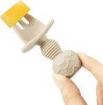 PandaEar 6 Pack Silicone Baby Spoons and Fork Feeding Set- Anti-Choke First Self Feeding Utensils for Baby Led Weaning Ages 3 Months -Pink - Image 6