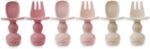 PandaEar 6 Pack Silicone Baby Spoons and Fork Feeding Set- Anti-Choke First Self Feeding Utensils for Baby Led Weaning Ages 3 Months -Pink - Image 8
