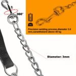 Heavy Duty Metal Dog Leash, 4FT Chew Proof Pet Leash Chain with Soft Padded Handle for Large & Medium Size Dogs (120cm*3mm) - Image 4