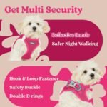 rabbitgoo Dog Harness Small Breed, Step-in Soft Mesh Puppy Vest with Safety Buckle, Breathable Reflective No Pull Pet Harness for Small Sized Dogs, Rose Red S - Image 9