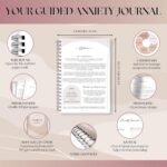 Anxiety Journal, Anxiety Worksheets, Anxiety Relief Workbook, Guided Prompts, CBT Therapy Notebook, Mental Health Wellness | A5 Lux - Image 3