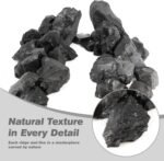 Aquarium Rock Stone Fish Tank Rocks 5lb Natural Rocks for Aquariums Aquascaping Landscaping Model Tank Decoration Vivariums Paludarium Miniature Fairy Garden(3"-6"-4pcs) - Image 3