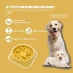 Fun Dog Slow Bowls Anti-Obesity&Choking&Overeating, Dog Puzzle Healthy Anti-Slip Lick Treat Bowls Dishes Maze Interactive Puzzle(Yellow) - Image 5