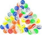 CHIWAVA 45PCS 1.6'' Cat Toy Ball with Bell Plastic Lattice Jingle Balls Kitten Chase Pounce Rattle Toy Assorted Color - Image 5