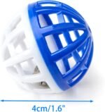 CHIWAVA 45PCS 1.6'' Cat Toy Ball with Bell Plastic Lattice Jingle Balls Kitten Chase Pounce Rattle Toy Assorted Color - Image 6