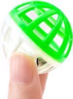 CHIWAVA 45PCS 1.6'' Cat Toy Ball with Bell Plastic Lattice Jingle Balls Kitten Chase Pounce Rattle Toy Assorted Color - Image 8