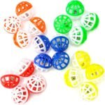 CHIWAVA 45PCS 1.6'' Cat Toy Ball with Bell Plastic Lattice Jingle Balls Kitten Chase Pounce Rattle Toy Assorted Color - Image 10