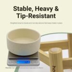 Elevated Dog Bowl & Cat Dish 27oz – Raised Ceramic Pet Food and Water Bowls with Bamboo Stand, Feeding Station for Small & Medium Pets, Prevents Neck Strain – Durable, Premium Quality - Image 3