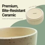 Elevated Dog Bowl & Cat Dish 27oz – Raised Ceramic Pet Food and Water Bowls with Bamboo Stand, Feeding Station for Small & Medium Pets, Prevents Neck Strain – Durable, Premium Quality - Image 4