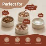 Elevated Dog Bowl & Cat Dish 27oz – Raised Ceramic Pet Food and Water Bowls with Bamboo Stand, Feeding Station for Small & Medium Pets, Prevents Neck Strain – Durable, Premium Quality - Image 9