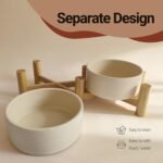 Elevated Dog Bowl & Cat Dish 27oz – Raised Ceramic Pet Food and Water Bowls with Bamboo Stand, Feeding Station for Small & Medium Pets, Prevents Neck Strain – Durable, Premium Quality - Image 10