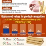 150g Freezed Dried Cat Chew Stick Chicken Flavor, Cat Dental Treats for Reduce Tartar and Freshens Breath, Feline Teething Sticks Cats Treats Snack - Image 7