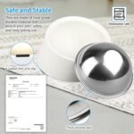 Slanted Small Cat Food Bowl 0.5 Cup, 15° Tilted Stainless Steel Mini Dog Puppy Food Bowl, Non-Slip & Non-Spill Small Kitten Pet Feeder with Elevated Detachable Melamine Stand, Easy to Get Food - Image 4