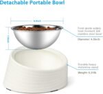 Slanted Small Cat Food Bowl 0.5 Cup, 15° Tilted Stainless Steel Mini Dog Puppy Food Bowl, Non-Slip & Non-Spill Small Kitten Pet Feeder with Elevated Detachable Melamine Stand, Easy to Get Food - Image 6