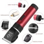 Sminiker Low Noise Cat and Dog Clippers Rechargeable Cordless Pet Clippers Grooming Kit with Storage Bag 5 Speed Professional Animal Clippers Pet Grooming Kit - Image 4