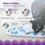Catstages Rainy Day Puzzle & Play, Interactive Cat Treat Puzzle, Gray - Image 4